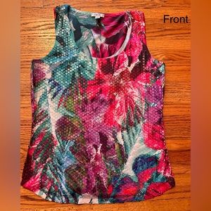 Very Cute Cache Blouse, Med, Excellent Preowned Condition-Multicolored w/Sequins